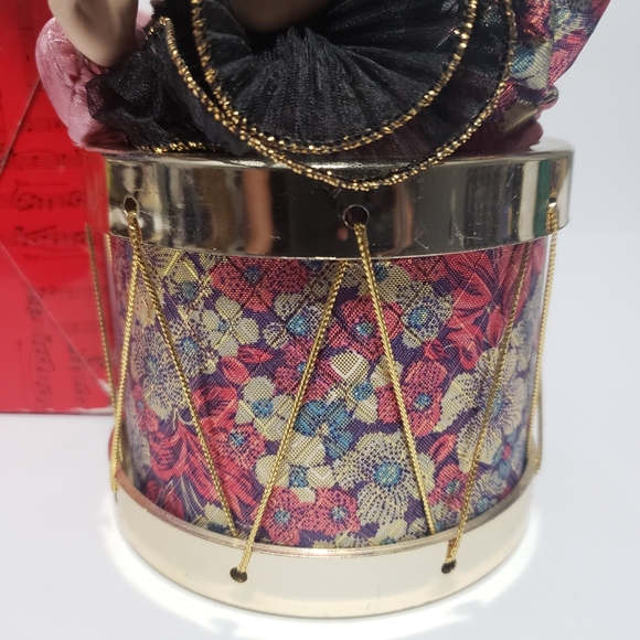 VTG Porcelain Harlequin Jester Clown In A Drum Animated Music Box "Toy Land" - Picture 10 of 11